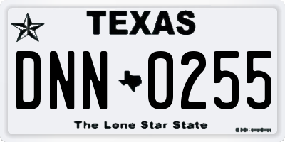 TX license plate DNN0255