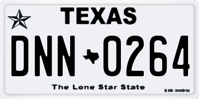 TX license plate DNN0264