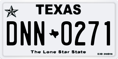 TX license plate DNN0271