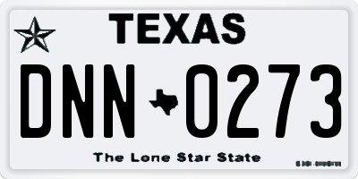 TX license plate DNN0273