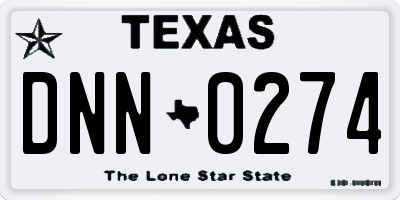 TX license plate DNN0274