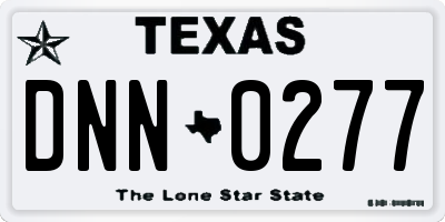 TX license plate DNN0277