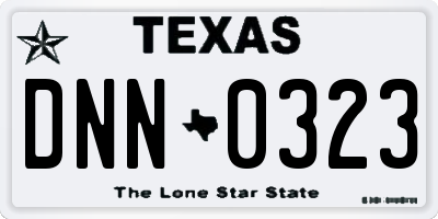 TX license plate DNN0323