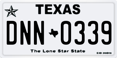 TX license plate DNN0339