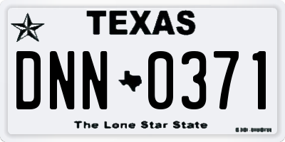 TX license plate DNN0371