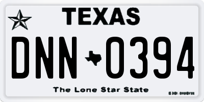 TX license plate DNN0394