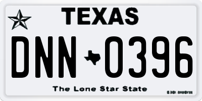 TX license plate DNN0396