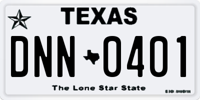 TX license plate DNN0401