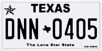 TX license plate DNN0405