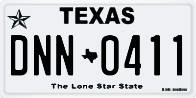 TX license plate DNN0411