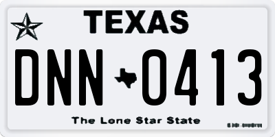 TX license plate DNN0413