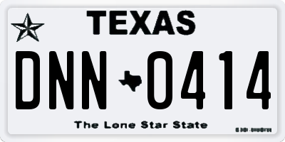 TX license plate DNN0414