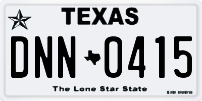 TX license plate DNN0415