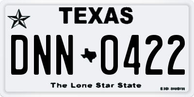 TX license plate DNN0422