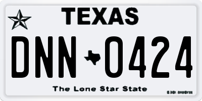 TX license plate DNN0424
