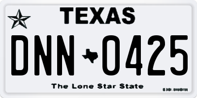 TX license plate DNN0425
