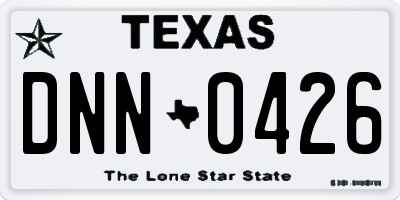 TX license plate DNN0426