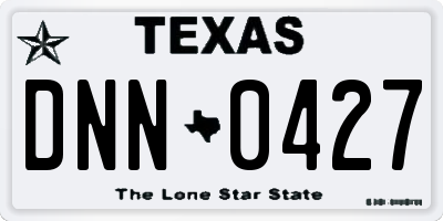 TX license plate DNN0427