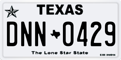 TX license plate DNN0429