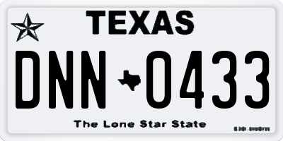 TX license plate DNN0433