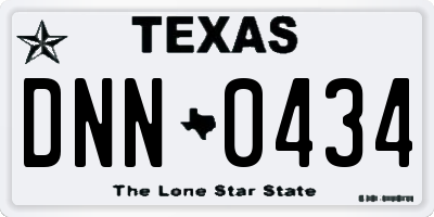 TX license plate DNN0434