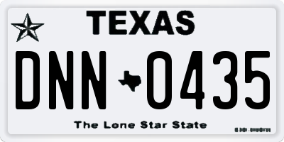 TX license plate DNN0435