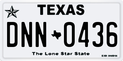 TX license plate DNN0436