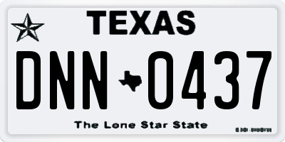 TX license plate DNN0437
