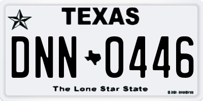 TX license plate DNN0446