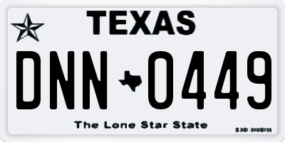TX license plate DNN0449