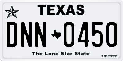 TX license plate DNN0450