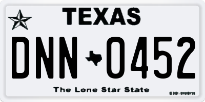 TX license plate DNN0452