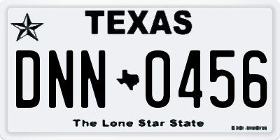 TX license plate DNN0456