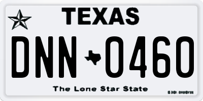 TX license plate DNN0460