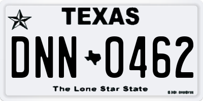 TX license plate DNN0462