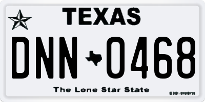 TX license plate DNN0468