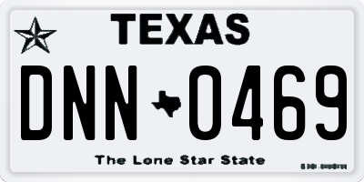 TX license plate DNN0469