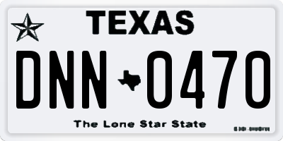 TX license plate DNN0470