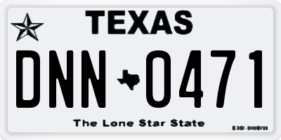 TX license plate DNN0471