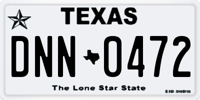 TX license plate DNN0472