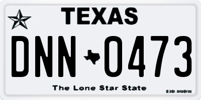 TX license plate DNN0473