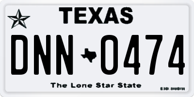 TX license plate DNN0474