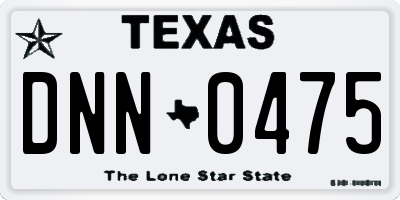 TX license plate DNN0475