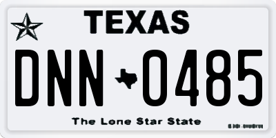 TX license plate DNN0485