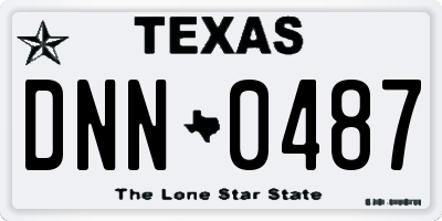 TX license plate DNN0487