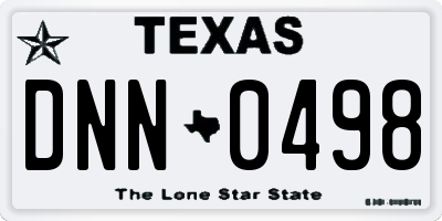 TX license plate DNN0498