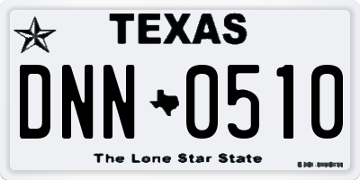 TX license plate DNN0510