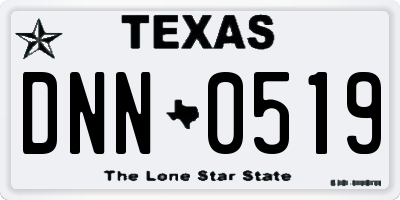TX license plate DNN0519