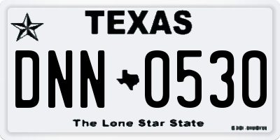 TX license plate DNN0530