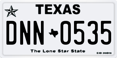 TX license plate DNN0535